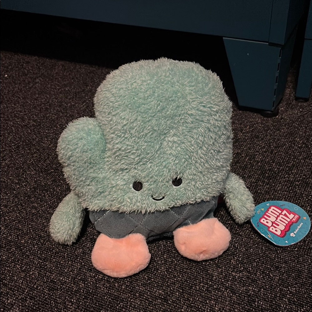 Bum Bunz Plush , oven mitt Toy with Pink and teal
